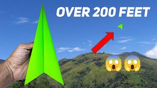 Paper Planes 200 FEET How To Make Paper Airplane That Flies Far [upl. by Nattirb964]