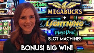 Taking a Shot at MEGABUCKS  BIG Win on Lightning link Magic Pearl Happy Valentines Day [upl. by Ysor725]