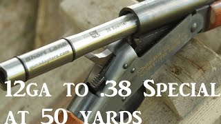 12ga to 38special adapter at 50 yards [upl. by Nolat]