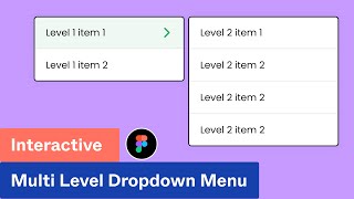 Figma Dropdown Menu and Submenu with Component and variants [upl. by Irianat]