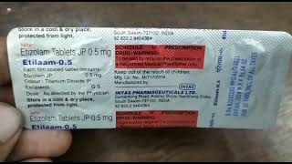 Etilaam 05mg Tablet  Etizolam 05mg Tablet  Etilaam 05mg Tablet Uses Side effects Review Hindi [upl. by Attennyl301]