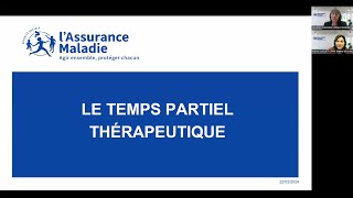 Webinaire employeurs quotLe temps partiel thérapeutiquequot 22 février 2024 [upl. by Eelano]