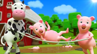 Five Little Piggies  Nursery Rhymes  Kids Songs by Farmees [upl. by Wolenik555]