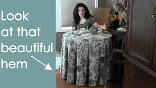 DIY Round Tablecloth Sewing Tutorial With Renee Romeo [upl. by Nilorac911]