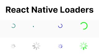 How to Create Loader in React Native  React Native ActivityIndicator [upl. by Theurer]