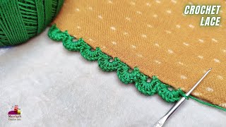 Very Quick Attractive Crochet Lace  कुरैशिया Crosia Pattern Project  Qureshia Dupatta Design 897 [upl. by Donovan144]