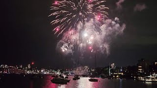 New Years Eve Sydney 9 PM fireworks light up Sydney Harbour  NYE family fireworks 2024 [upl. by Garret]