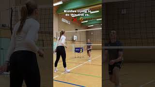 Middles vs Liberos doing the passing drill [upl. by Atnuahs]