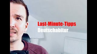 ReUpload Last Minute Tipps für das Deutschabitur [upl. by Ulah606]