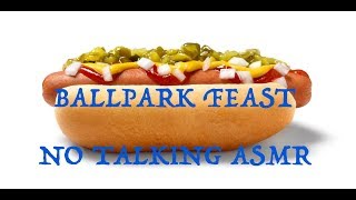 HOT DOGS AND CHEESEBURGER  BALLPARK FEAST  ASMR NO TALKING [upl. by Lledraw]