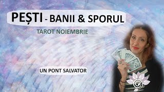 PEȘTI BANII  Un pont salvator NOIEMBRIE P 2  Tarot  Zodii de APĂ  Horoscop [upl. by Beulah]