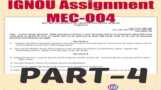 PASINETTI THEORY OF GROWTH AND DEVELOPMENTIGNOU SOLVED ASSIGNMENTMEC004 ignousolvedassignment [upl. by Paola]