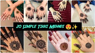 Simple Mehndi designs 2024 😍✨  Letest Gol Tikki Mehndi  Easy and Beautiful [upl. by Sethrida537]