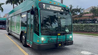 Palm Tran 2016 40ft Gillig BRT Plus 1603 On Route 2  West Palm Beach Intermodal [upl. by Evans]