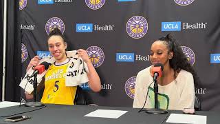 LA Sparks F Dearica Hamby and Lexie Brown  Postgame Press Conference [upl. by Glimp404]