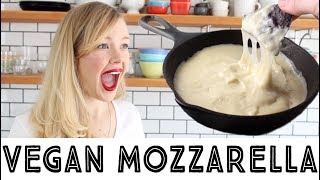 Best Vegan Mozzarella Cheese Recipe • Melty Stretchy amp Gooey [upl. by Ahsaf727]