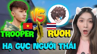 FREE FIRE Trooper Gaming Vs Ruok FF  Việt Nam Đại Chiến Thái Lan  CATTY Reaction [upl. by Conroy]