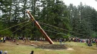 Windy Bay pole raising [upl. by Wadleigh]