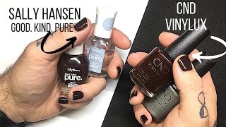 CND Vinylux vs Sally Hansen Good Kind Pure Battle of the Brands [upl. by Monarski]