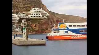 GREECE AEGEAN SEA SEA ARRIVAL TILOS ISLAND PORT OF LIVADIA [upl. by Eardna]