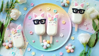 How to make CUTE BUNNY CAKESICLES for EASTER [upl. by Adnwahsal]