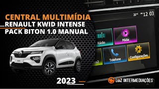 Central Multimídia  RENAULT KWID INTENSE PACK BITON 10 MANUAL 2023 [upl. by Bixler]