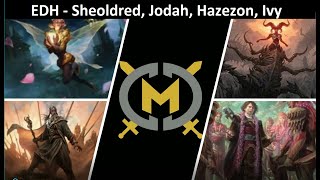 Commander Game  Sheoldred Jodah Hazezon Ivy  EDH Format [upl. by Necaj828]