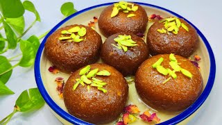 Badusha Recipe Stuffed With Nuts  Stuffed Gulab Jamun  Indian Sweet Recipe  Easy Sweets Recipes [upl. by Zoubek584]