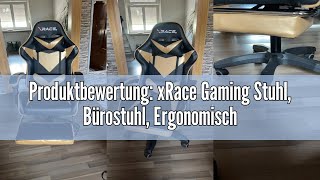 Produktbewertung xRace Gaming Stuhl Bürostuhl Ergonomischer Pc Stuhl Gaming Sessel aus Leder mit [upl. by Nohsyt]