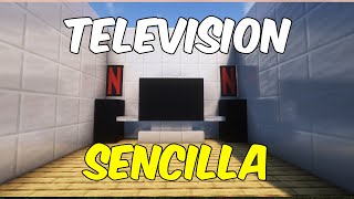 CÓMO HACER UNA TELEVISIÓN SIMPLE EN MINECRAFT  TUTORIAL FÁCIL  PERFECTA PARA PRINCIPIANTES [upl. by Nagiam]