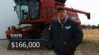 Machinery Pete TV Show 2013 CaseIH 7230 with 1016 Engine Hours Sells on Ohio Farm Auction [upl. by Silirama782]