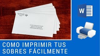 CÓMO IMPRIMIR SOBRES CON TU IMPRESORA [upl. by Rowen810]