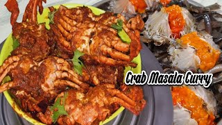 Crab Masala Curry  Crab Curry with Crab Eggs  Spicy Crab Recipe [upl. by Virge102]