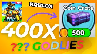 OPENING 400x COIN CRATES In SKIBIDI TOWER DEFENSE pt2  Roblox [upl. by Mella330]