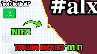 LVL1 TROLLING MACRO HACKERS Agario Mobile  TROLL REVENGE  VIDEO SKIN HACK COMEBACK  Agario [upl. by Carbo749]