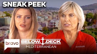 SNEAK PEEK Captain Sandy Gives Lily quotOne More Chancequot  Below Deck Mediterranean S8 E13  Bravo [upl. by Steffin]