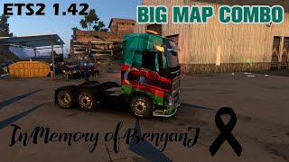 Big ETS2 142 Map Combo with Promods Rusmap Roextended Eurafrica and more  RIP BanganJ [upl. by Eelram]