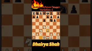 👊Stunning Sicilian Defence Dragon Trap Variation1 For White👊ytshorts dhairyashahchess [upl. by Chiles610]