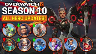 Overwatch 2 Season 10 EVERY HERO CHANGE Full Patch Notes [upl. by Retep]