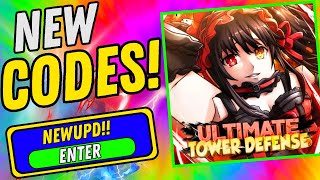 NEW CODES ROBLOX Ultimate Tower Defense CODES 2024  Ultimate Tower Defense CODE [upl. by Settle370]