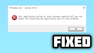 FIXED comctl32dll missing or not found error  2024 [upl. by Christoforo691]