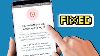 Fix You need the official WhatsApp to log in GB WhatsApp login problem 2024 [upl. by Uphemia204]