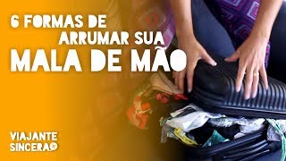 Como organizar MALA DE MÃO  Viajante Sincera [upl. by Esimehc]