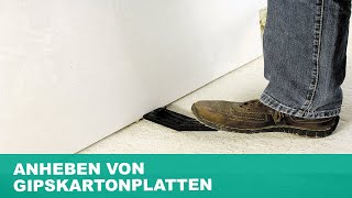 Plattenlifter Anheben von Gipskartonplatten  wolfcraft [upl. by Ytsanyd]