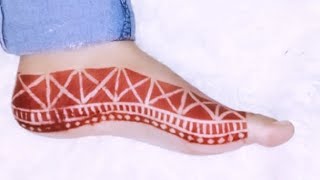 unique cello tape foot henna trickbridal cello tape foot mehndi trickmehndi design by Misbah [upl. by Thorstein]