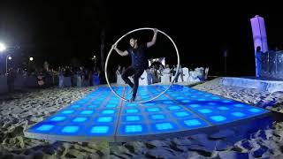 The Light  Fire Show at Excellence Playa Mujeres Mexico  on the Beach [upl. by Weidner]