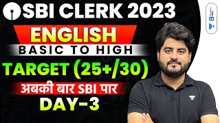 SBI Clerk Pre 2023  English 45 Days Crash Course  Day  3  Vishal Parihar [upl. by Yenaiv]