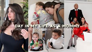 DAY IN MY LIFE AS A 25 YEAR OLD MOMMY OF 3♡ Family Christmas Photos New Routines amp More [upl. by Duile449]