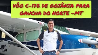 Voamos de Goiânia para o Mato Grosso em um Cessna 172 [upl. by Anek]