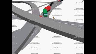 Traffic Simulation Using PTV VISSIM Grade Separation and UTurn with Storage Lane [upl. by Ellatsirhc]